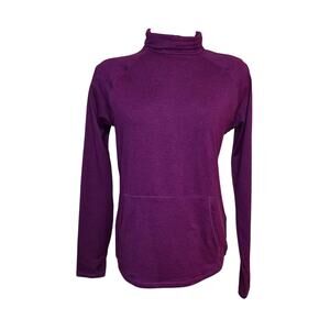 Eddie Bauer Active Long Sleeve Top Funnel Neck Women’s Small Purple‎